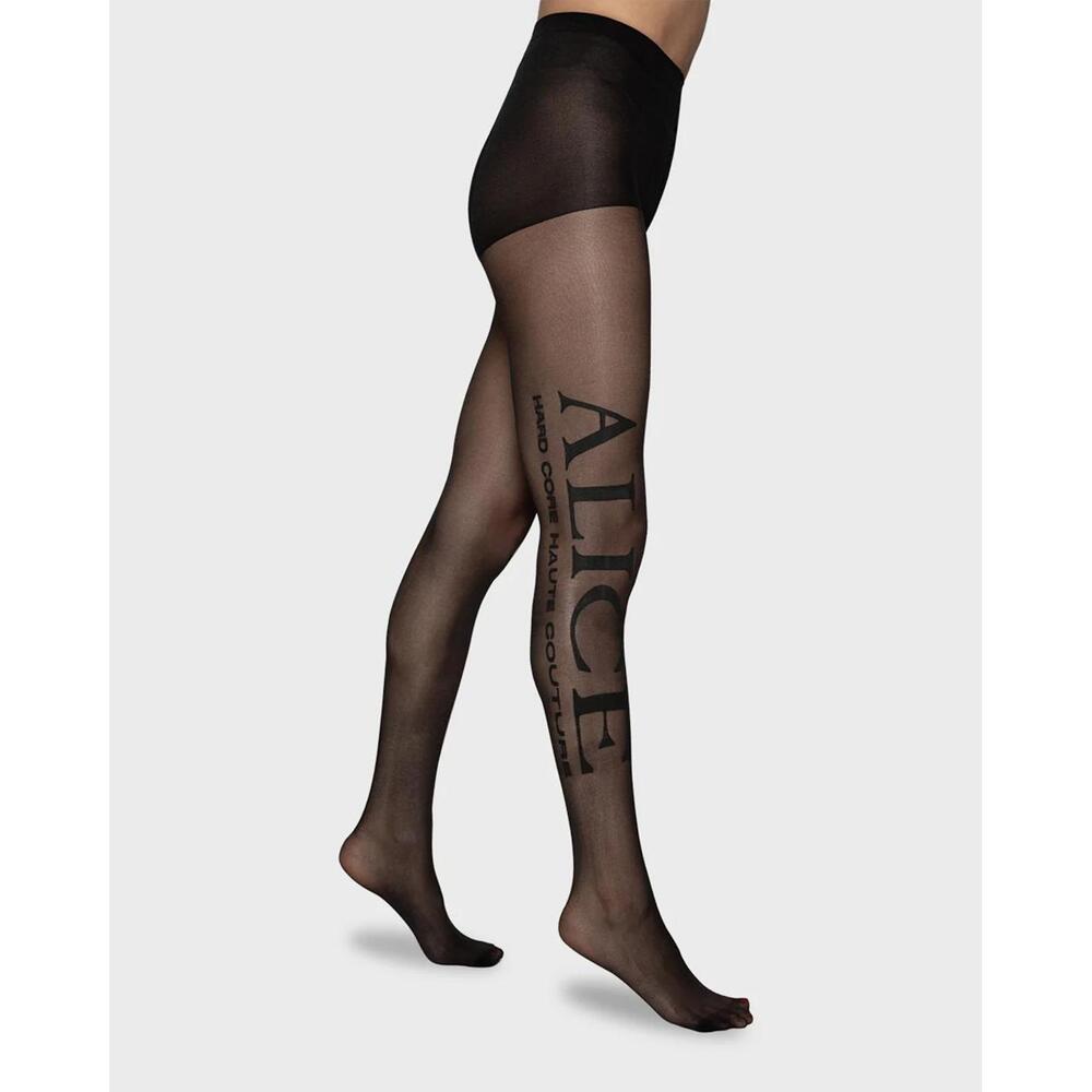 Alice Hollywood‎  Sheer Tights with Logo Print